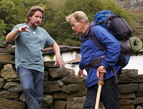 Emilio Estevez and Martin Sheen on the set of The Way